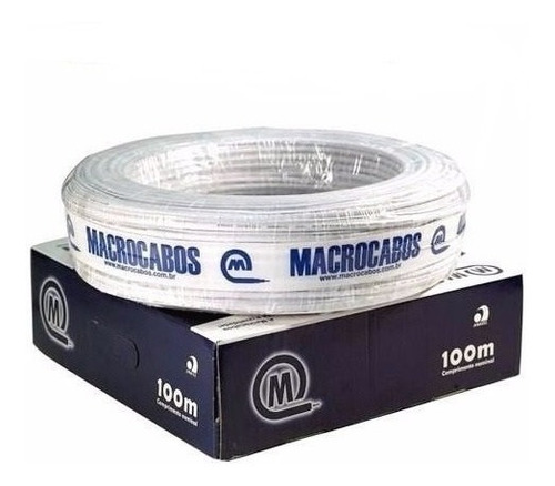 Cabo Coaxial Rf 0,4/2.5 +2x26 Awg 100m Br 100mt Macrocabos