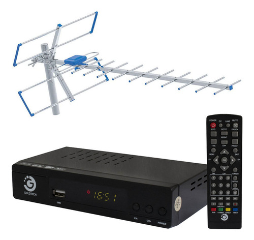 Sintonizador Con Control + Antena Exterior De Televisor Dimm