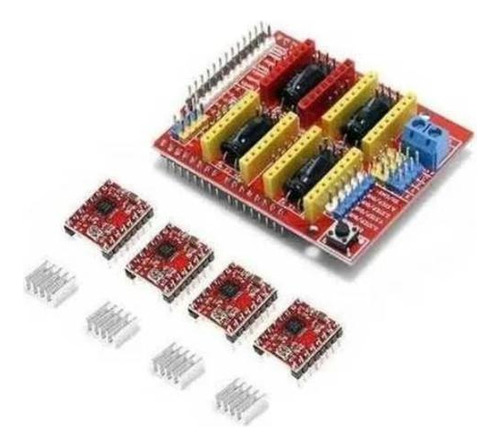 Kit Cnc Shield V3 + 4 Driver A4988 + 4 Dissipadores