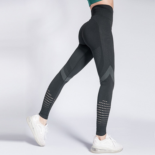 Pantalones De Chándal Elásticos De Talle Alto A Rayas De