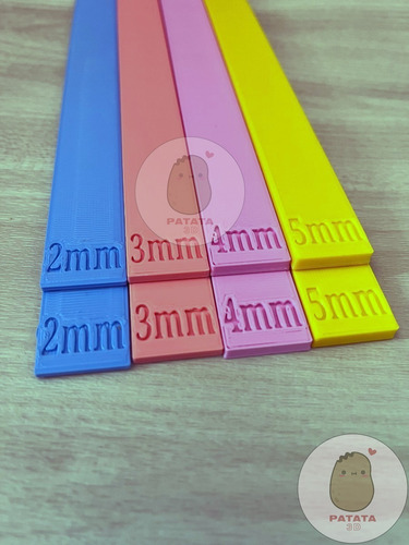 Set Varillas O Reglas Niveladoras Repostería De 2 3 4 Y 5 Mm