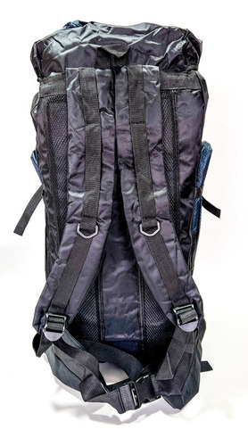 Mochila Camping Mochilero 75 Litros Viaje Mod17 - Impacto Color Azul