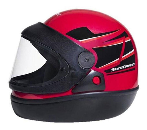 Capacete Taurus San Marino Titanium Vermelho/preto