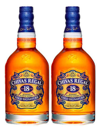 Kit 2 Garrafas Whisky Chivas Regal 18 Anos 750ml