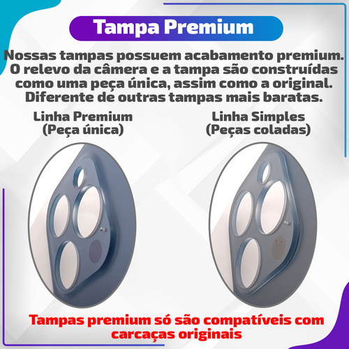 Tampa Traseira Vidro Compatível Com iPhone 15 Pro Premium