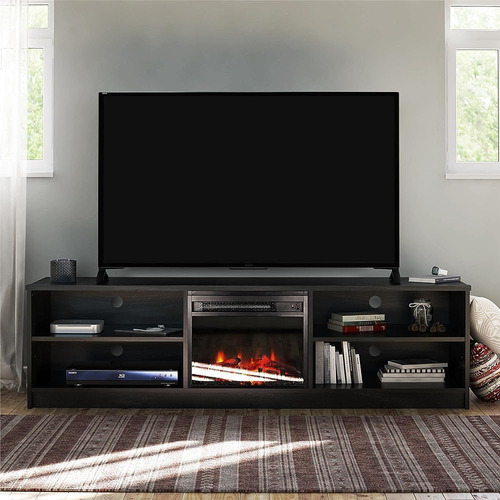 Mueble De Tv Ameriwood Home Noble Con Chimenea Eléctrica Y 4