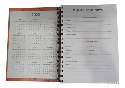 Planificador Libreta Personalizado, Con Agenda Y Almanaque