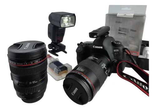 Canon Eos 6d Mark Ii Lentes Flash Disparador E Case Sem Uso (Novo