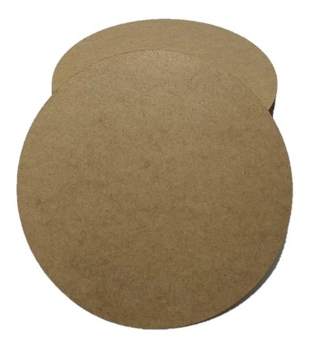 Sousplat Redondo Madeira Liso Kit 20 Peças Mdf