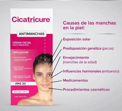 Cicatricure Anti-manchas Crema 50g Fps 30 Ph Resorcinol Todo Tipo De Piel Día/noche