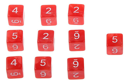 107d6 Dados Numeral Dado De 6 Caras De Verde Y Rojo