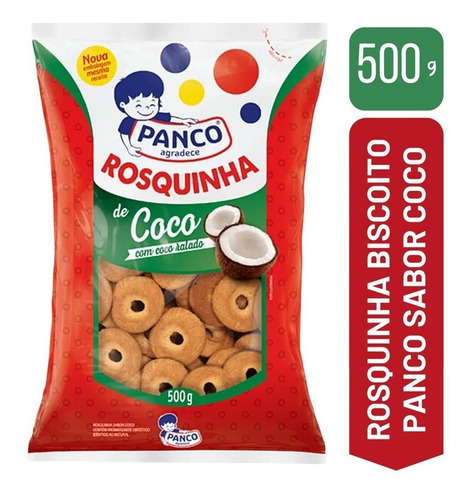 Imagem 1 de 5 de Rosquinha Coco Panco Biscoito 500grs