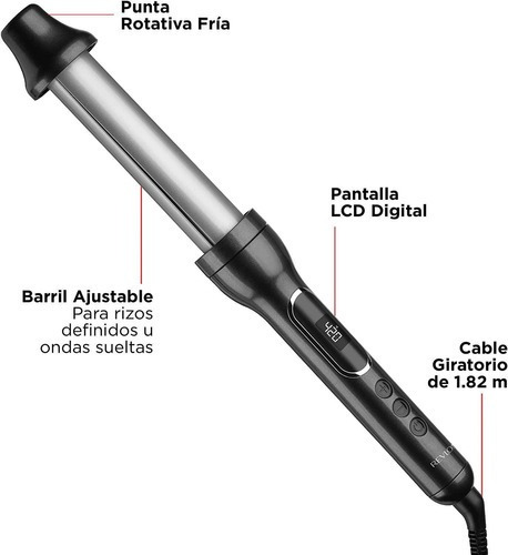 Tenaza Rizadora Revlon Rvir1183 Ceramica 1 A 1.5 Pulgadas