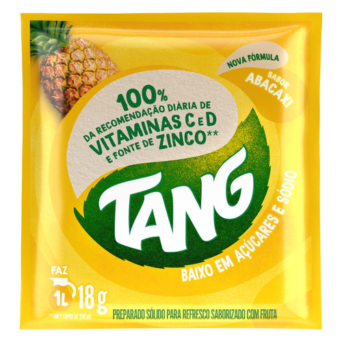 Suco de abacaxi  Tang em pó sem glúten 18 g 
