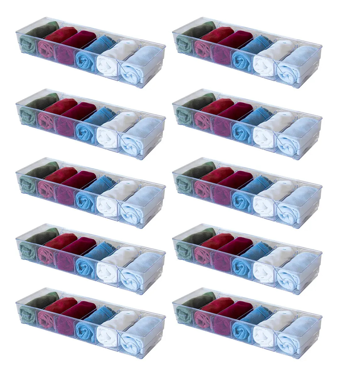 10 Colmeia Organizadora Acrílico Amobox 6 Divisores 35cm