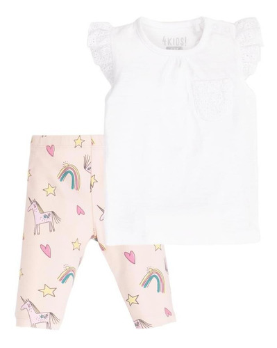 Conjunto Celia Blanco Niña 4kids