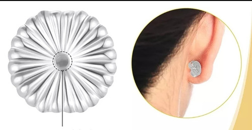 Imagen 1 de 7 de Aros Tornillos 1 Par Tope Plata 925 Grande ... Milenoil