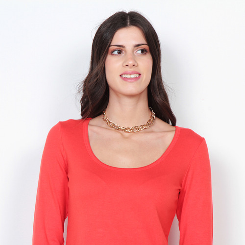 Polera Wados Manga Larga Solida Escote Redondo