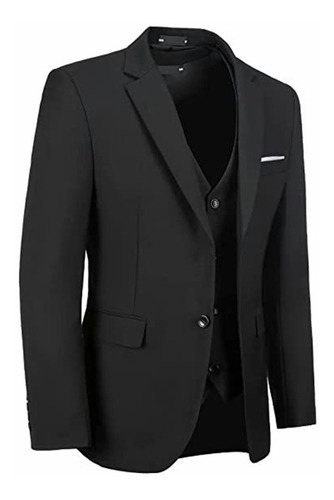 Saco Blazer Negro, Casual Hombre Moda, Confort Fit