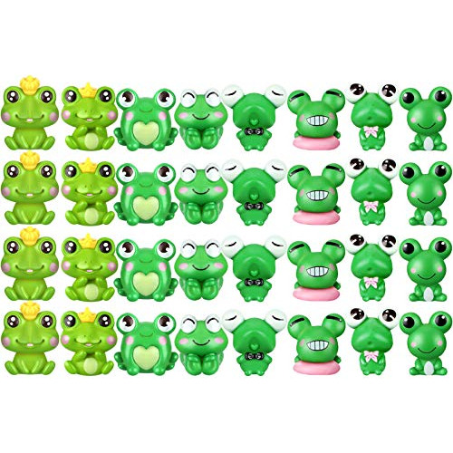 Conjunto De 32 Figurillas Miniatura De Rana Adorable, D...