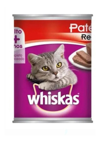 Alimento Para Gato Whiskas Pate Res Lata 350 G 