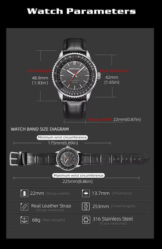 Reloj North Edge Evoque 3 (solar) Negro Plateado Gris Oscuro
