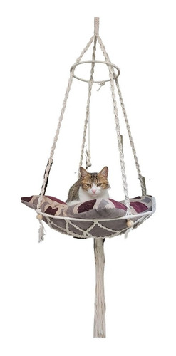 Cuna Hamaca Macramé Accesorios Para Mascotas Gatos