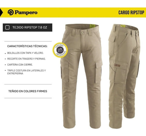 Imagen 3 de 9 de Pantalón Pampero Original Ripstop Antidesgarro Reforzado