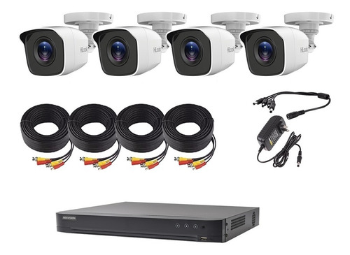 Kit Video Vigilancia 4 Cámaras Hd 1080p Cctv Hikvision