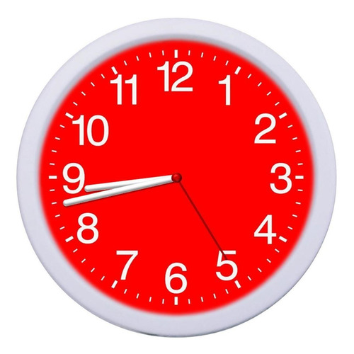 Relógio Parede Vermelho Decoração Sala Cozinha Escritório