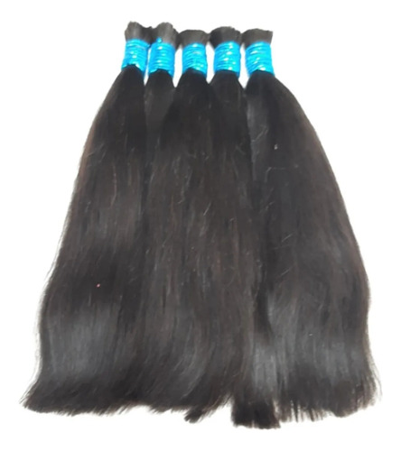 Cabelo Humano Liso Natural 40cm - 150g Imediato Cor Castanho