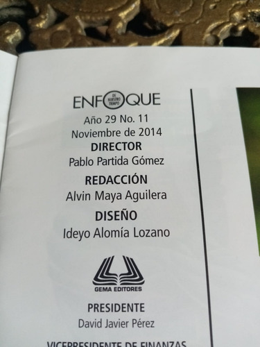 Revista Enfoque De Nuestro Tiempo (Usado)