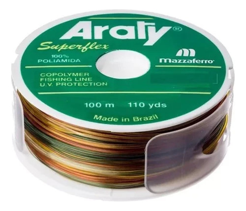 Nylon De Pesca Araty 0.50mm Rollo De 100mts Multicolor