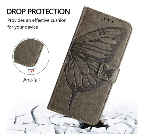 Funda Para Infinix Smart 5/6 Hd/7/7 Hd/9 4g Kickstand, 3d Floral, Ranuras Para Tarjetas Con Forma De Mariposa