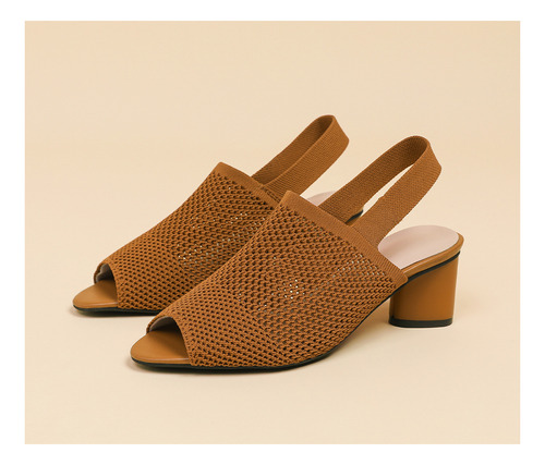 Nuevas Sandalias De Malla Transpirable Para Mujer Con Tacone