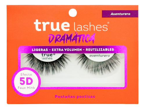 Pestañas Postizas True Lashes Colección Dramática Color Aventurera