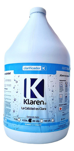 Clarificador Klaren Presentación 4 Lts Color Azul Claro