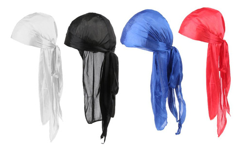 4 Piezas Durag Headwear Cap Hair Loss Scarf Bandana Turbans