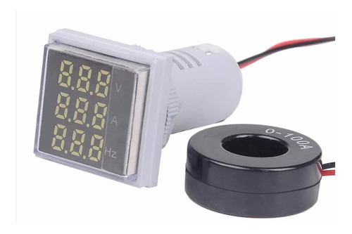 Voltimetro Con Amperimetro Y Hz 3 En 1 Para Centro De Carga