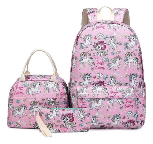 Bolso Colegial Para Niño Niña Estampado 