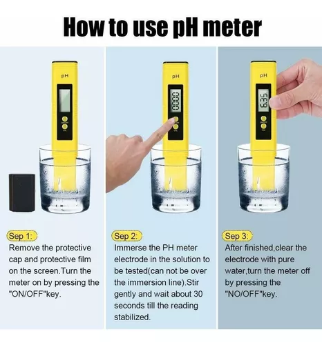 Medidor Ph Digital Phmetro Agua Líquidos Vino Sobres Pilas