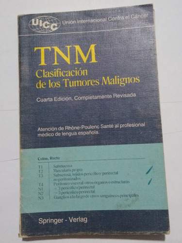Tnm Clasificación De Los Tumores Malignos Editorial Uicc