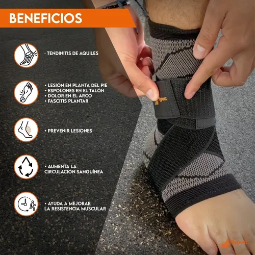 2 Tobilleras Compresion Ajustable Soporte Esguince Lesiones