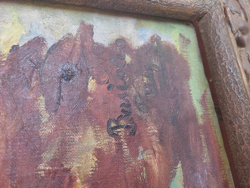Cuadro Antiguo Marina Óleo Sobre Tela Firmado (Usado)