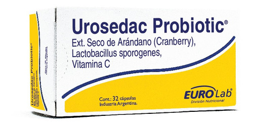 Urosedac Probiotic 32 Caps Infecciones Urinarias Eurolab