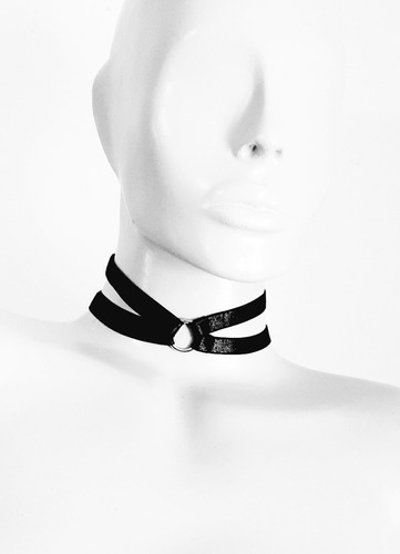 Arnés Choker Elástico Regulable 3 Colores Lencería Sexy T U 