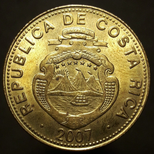 Moneda 50 Colones Costa Rica 2007 