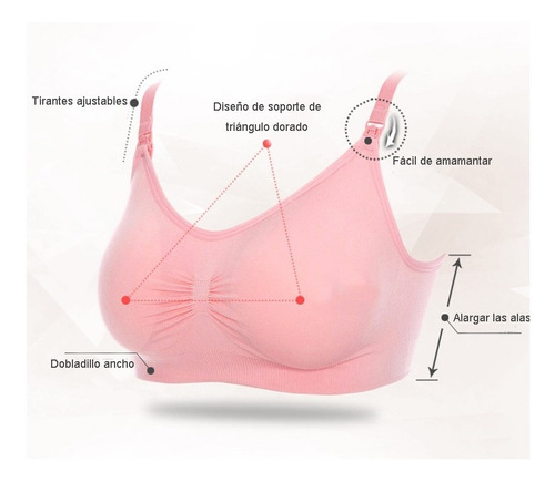 Imagen 3 de 9 de Sostenes De Maternidad Con 3 Extensores, 3 Unidades