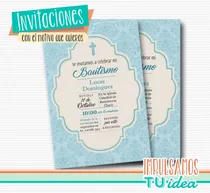 Comprar Tarjetita Bautismo Varón - Estampita Bautismo Varón Imprimir