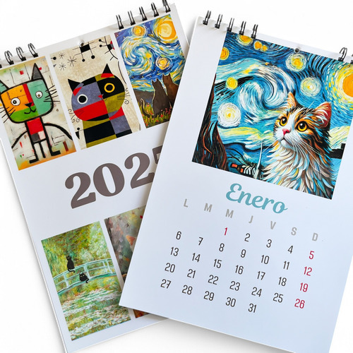Calendario De Pared Para Colgar 20x30 De Gatos | Cat Lovers Gatos